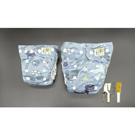 Pieluszka wielorazowa Kieszonka Bambus NB 1,5-8 kg – Dino | NappiMe®